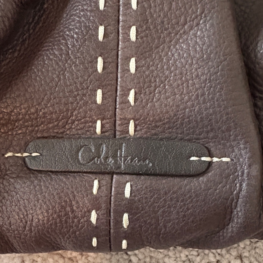 Cole Haan Dark Brown Leather Shoulder Bag - Picture 2 of 5